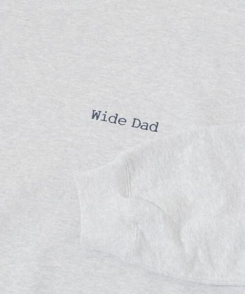 Wide Dad(ワイドダッド)の「Wide Dad SUPER WIDE SWEAT CREW-NECK(スウェット・メンズ・ライトグレー/ピンク・1/2)」の13枚目の写真