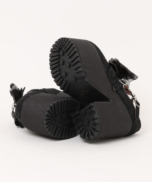 Ank Rouge（アンクルージュ）の「クラウンリボンシューズ（パンプス・レディース・ブラック/ホワイト・M/S/LL/L）」の4枚目の写真