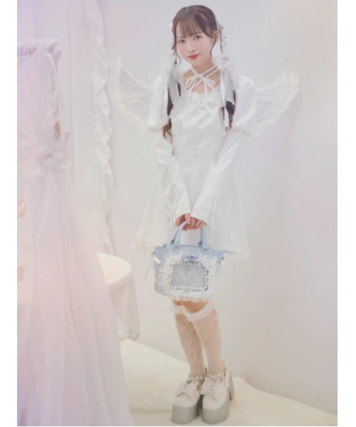 Ank Rouge（アンクルージュ）の「クラウンリボンシューズ（パンプス・レディース・ブラック/ホワイト・M/S/LL/L）」の20枚目の写真