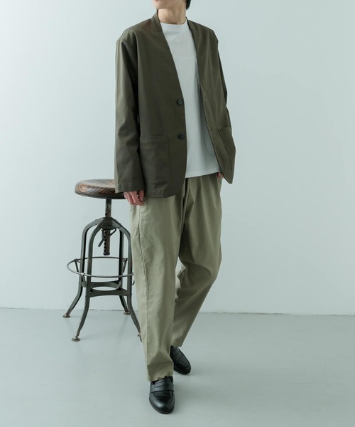 ITEMS URBANRESEARCH（アイテムズ アーバンリサーチ）の「『セットアップ対応』マシンウォッシャブルピケノーラペルジャケット（その他アウター・メンズ・ネイビー/カーキ/ブラック・MEDIUM/LARGE）」の20枚目の写真