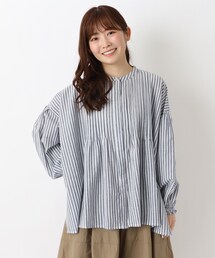 コットン ピンタックブラウス