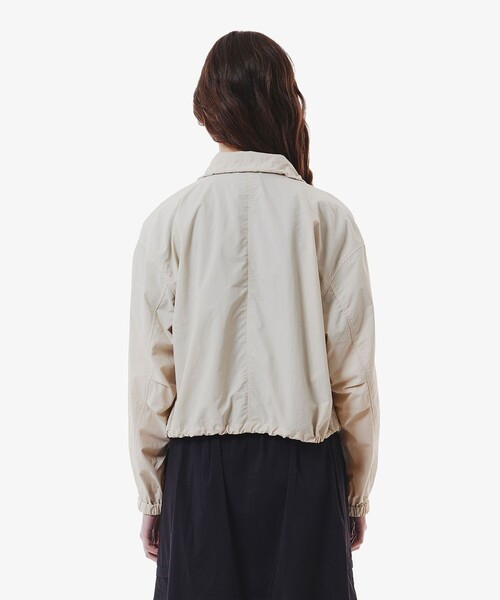 セール】撥水 ショート&ワイドシルエット スタンドカラーナイロン