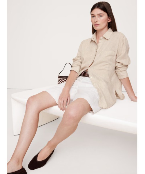 バナナリパブリック　シャツ BANANA REPUBLIC FACTORY STORE 日本限定 バックプリーツシャツ