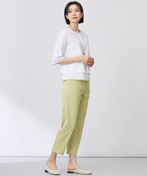 J.PRESS Ladies（J.プレス レディス）の「【洗える】トリコットジャージー カットソー（Tシャツ/カットソー・レディース・ネイビー系/ピンク系/ホワイト系・SMALL）」の7枚目の写真