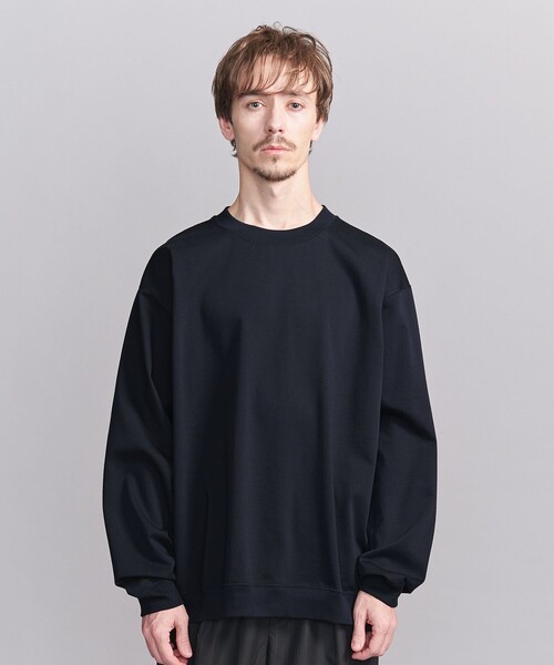 BEAUTY&YOUTH UNITED ARROWS（ビューティーアンドユースユナイテッドアローズ）の「ファイン グロッシー コットン スウェットTシャツ（スウェット・メンズ・ホワイト/ネイビー/ナチュラル/ライトブルー・S/L/M/XL）」の4枚目の写真
