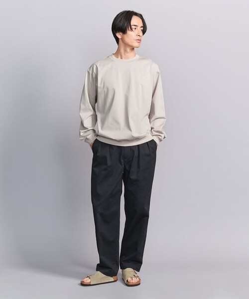 BEAUTY&YOUTH UNITED ARROWS（ビューティーアンドユースユナイテッドアローズ）の「ファイン グロッシー コットン スウェットTシャツ（スウェット・メンズ・ホワイト/ネイビー/ナチュラル/ライトブルー・S/L/M/XL）」の6枚目の写真