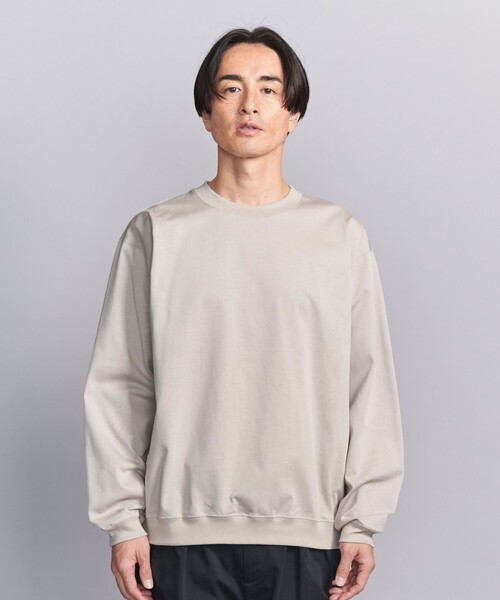 BEAUTY&YOUTH UNITED ARROWS（ビューティーアンドユースユナイテッドアローズ）の「ファイン グロッシー コットン スウェットTシャツ（スウェット・メンズ・ホワイト/ネイビー/ナチュラル/ライトブルー・S/L/M/XL）」の10枚目の写真