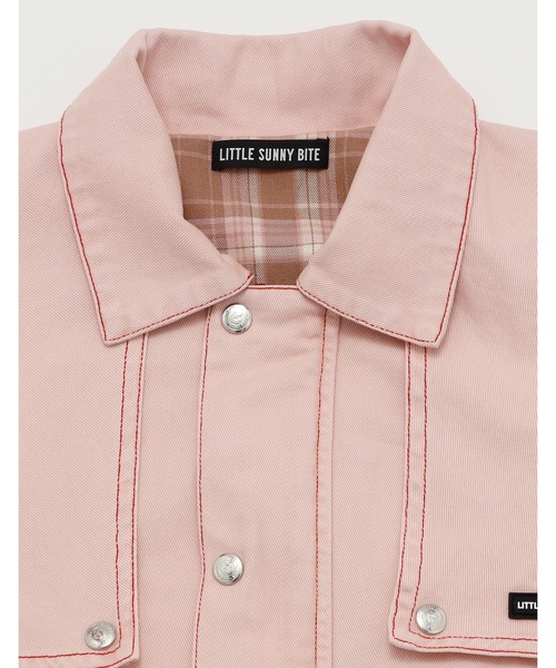 Little sunny bite(リトルサニーバイト)の「twill jacket(その他アウター・レディース・ピンク/ブラック/ブルー・SMALL/MEDIUM)」の9枚目の写真