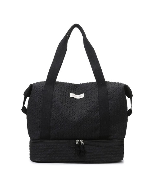 か10★ marimekko ボストンバッグ トラベルバッグ ブラック marimekko(マリメッコ) / ボストンバッグ/キャンバス/BLK/無地