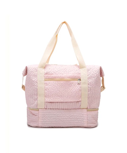 shopnikoniko(ショップニコニコ)の「ボストンバッグ 旅行 軽量 トラベルバッグ 大容量 独立収納付き ふくれジャガード キャリーオンバッグ(スーツケース/キャリーバッグ・レディース・グリーン/ピンク/ブラック・フリー)」の19枚目の写真
