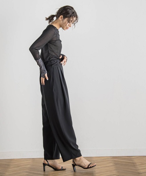 Droite lautreamont（ドロワットロートレアモン）の「ステファニーラップパンツ≪洗濯機で洗える≫（その他パンツ・レディース・イエロー/ブラック・M）」の11枚目の写真