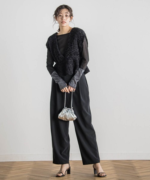 Droite lautreamont（ドロワットロートレアモン）の「ステファニーラップパンツ≪洗濯機で洗える≫（その他パンツ・レディース・イエロー/ブラック・M）」の13枚目の写真