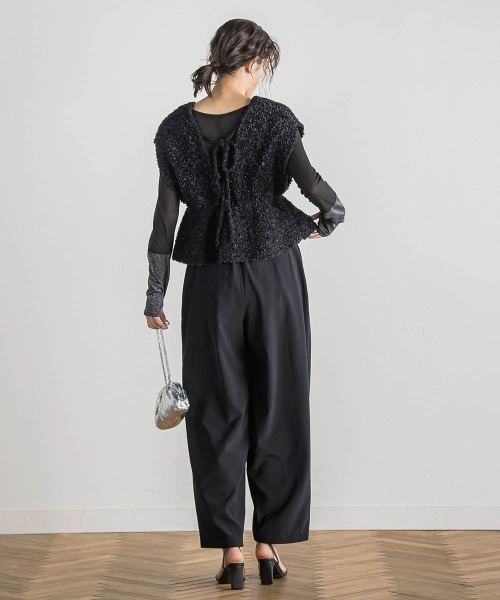 Droite lautreamont（ドロワットロートレアモン）の「ステファニーラップパンツ≪洗濯機で洗える≫（その他パンツ・レディース・イエロー/ブラック・M）」の14枚目の写真