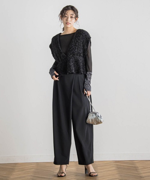 Droite lautreamont（ドロワットロートレアモン）の「ステファニーラップパンツ≪洗濯機で洗える≫（その他パンツ・レディース・イエロー/ブラック・M）」の16枚目の写真