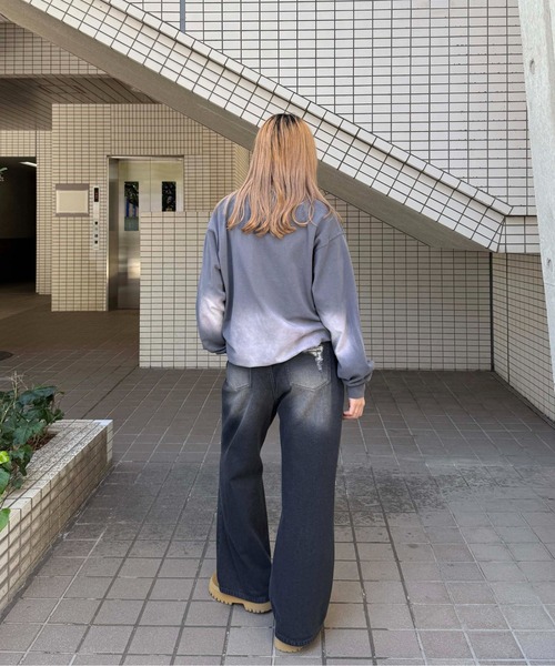 sedacle girl(セダクルガール)の「スプレーアップリケロンT(Tシャツ/カットソー・メンズ・パープル/マスタード/チャコールグレー・SMALL/MEDIUM/LARGE)」の14枚目の写真