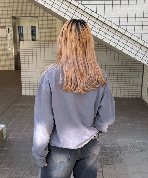 sedacle girl(セダクルガール)の「スプレーアップリケロンT(Tシャツ/カットソー・メンズ・パープル/マスタード/チャコールグレー・SMALL/MEDIUM/LARGE)」の10枚目の写真