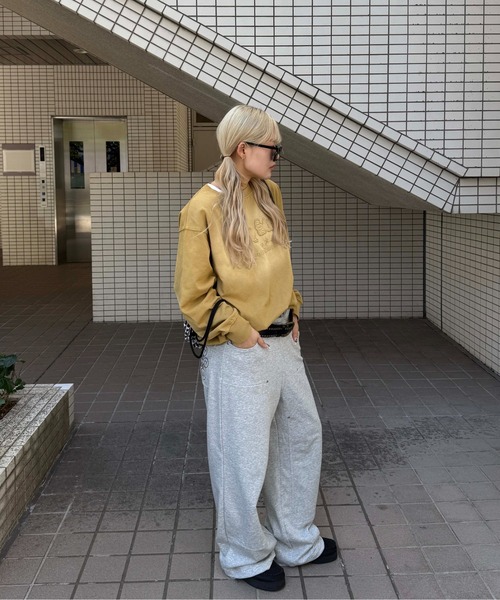 sedacle girl(セダクルガール)の「スプレーアップリケロンT(Tシャツ/カットソー・メンズ・パープル/マスタード/チャコールグレー・SMALL/MEDIUM/LARGE)」の21枚目の写真