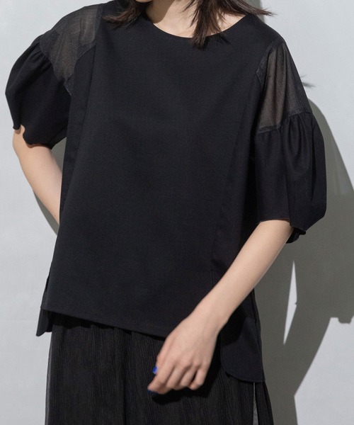 MARECHAL TERRE(マルシャルテル)の「コクーンスリーブトップス(Tシャツ/カットソー・レディース・イエロー系その他/ブラック/ホワイト/ネイビー・MEDIUM)」の2枚目の写真