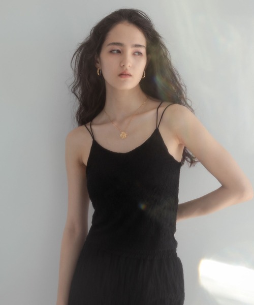 ESCAR(エスカー)の「■ESCAR レースキャミソール(カップ付)(キャミソール・レディース・ブラック・FREE)」の5枚目の写真