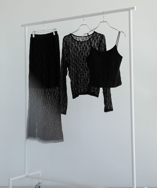 ESCAR(エスカー)の「■ESCAR レースキャミソール(カップ付)(キャミソール・レディース・ブラック・FREE)」の7枚目の写真