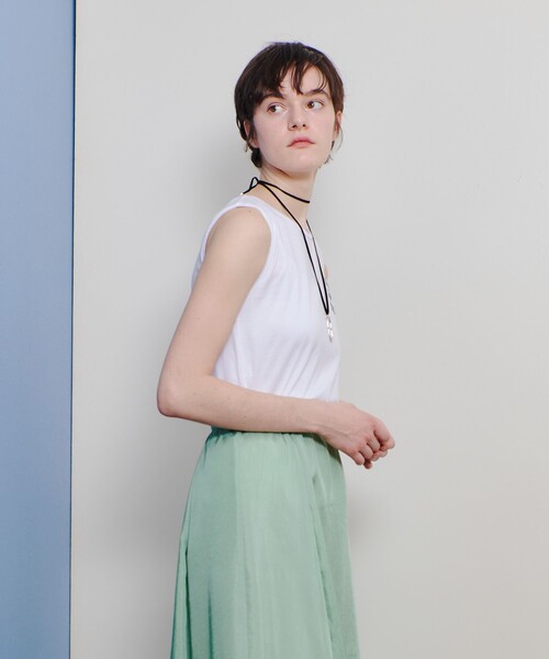 allureville（アルアバイル）の「サイドロゴノースリーブTシャツ（Tシャツ/カットソー・レディース・ホワイト/ピンク/グレー系その他・2）」の5枚目の写真