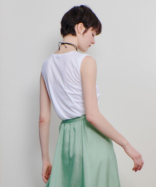 allureville（アルアバイル）の「サイドロゴノースリーブTシャツ（Tシャツ/カットソー・レディース・ホワイト/ピンク/グレー系その他・2）」の7枚目の写真