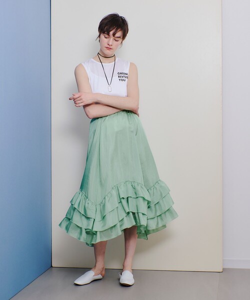 allureville（アルアバイル）の「サイドロゴノースリーブTシャツ（Tシャツ/カットソー・レディース・ホワイト/ピンク/グレー系その他・2）」の8枚目の写真