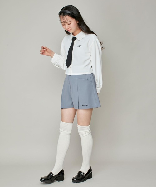 JENNI(ジェニィ)の「リブくしゅくしゅニーハイソックス(ソックス/靴下・キッズ・ブラック/オフホワイト・19-21cm/22-24cm)」の14枚目の写真