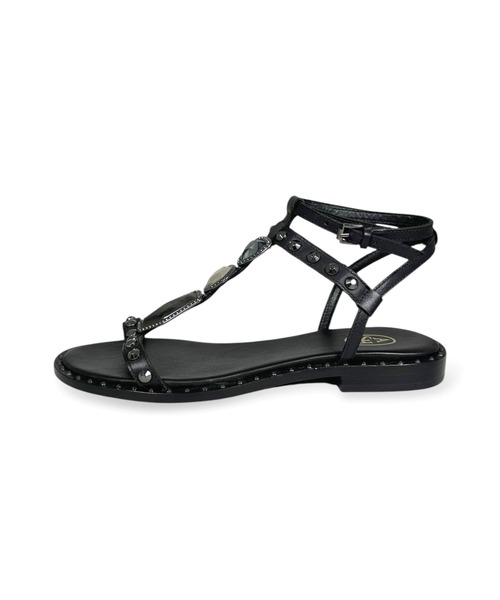 ASH（アッシュ）の「ASH/アッシュ【PENNY】ストーングラディエーターサンダル スタッズ フラット 3cmヒール（サンダル・レディース・ブラック/グリーン/ブラウン・35/36/37/38/39）」の4枚目の写真