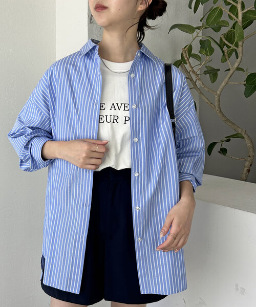 DISCOAT(ディスコート)の「【WEB限定】VIVREロゴプリントTシャツ(Tシャツ/カットソー・レディース・ホワイト/ホワイト系その他/ネイビー・MEDIUM)」の11枚目の写真