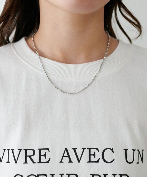 DISCOAT(ディスコート)の「【WEB限定】VIVREロゴプリントTシャツ(Tシャツ/カットソー・レディース・ホワイト/ホワイト系その他/ネイビー・MEDIUM)」の22枚目の写真