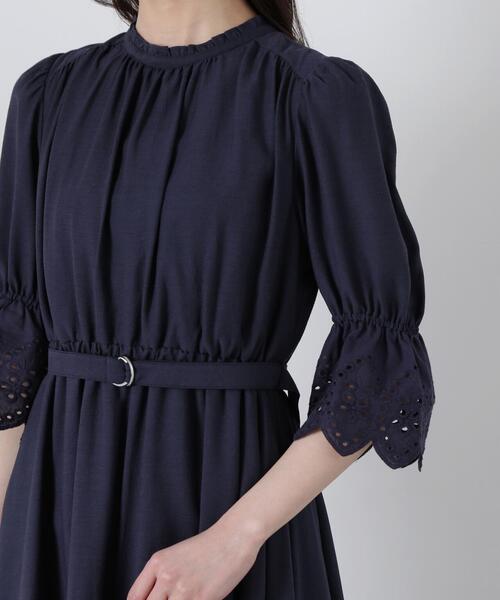 刺繍レーススリーブティアードワンピース | PROPORTION BODY