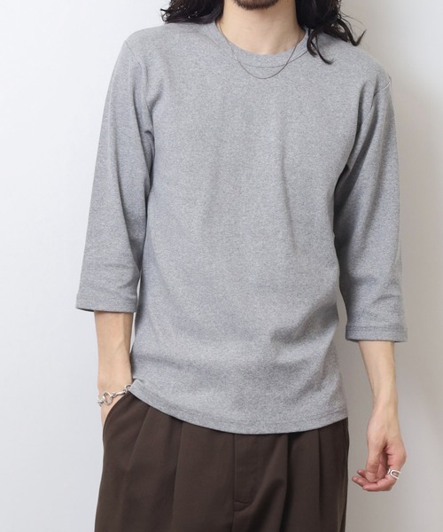 JEMORGAN(ジェーイーモーガン)の「JEMORGAN テレコ 7分袖T(Tシャツ/カットソー・メンズ・オフホワイト/杢グレー/ブラック・M/XL/L)」の15枚目の写真