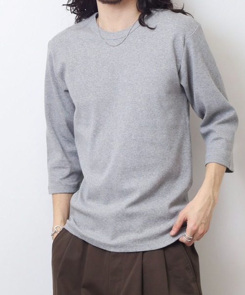 JEMORGAN(ジェーイーモーガン)の「JEMORGAN テレコ 7分袖T(Tシャツ/カットソー・メンズ・オフホワイト/杢グレー/ブラック・M/XL/L)」の17枚目の写真