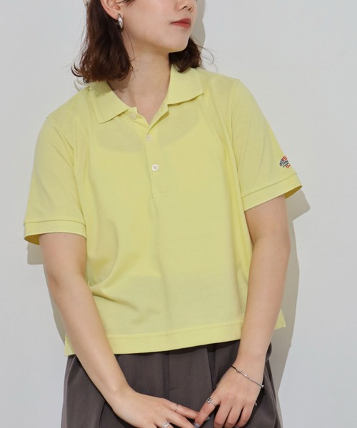 JEMORGAN（ジェーイーモーガン）の「JEMORGAN カノコ リブラインポロ（ポロシャツ・レディース・グリーン系/ブラック/ホワイト/チャコール/レッド/イエロー/ネイビー・F）」の6枚目の写真