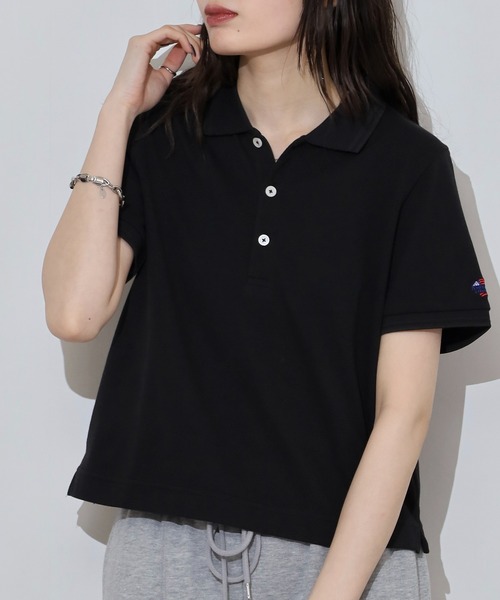 JEMORGAN（ジェーイーモーガン）の「JEMORGAN カノコ リブラインポロ（ポロシャツ・レディース・グリーン系/ブラック/ホワイト/チャコール/レッド/イエロー/ネイビー・F）」の8枚目の写真