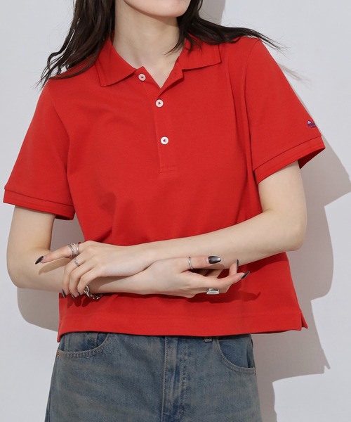 JEMORGAN（ジェーイーモーガン）の「JEMORGAN カノコ リブラインポロ（ポロシャツ・レディース・グリーン系/ブラック/ホワイト/チャコール/レッド/イエロー/ネイビー・F）」の16枚目の写真