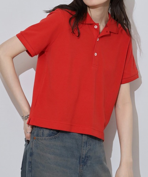 JEMORGAN（ジェーイーモーガン）の「JEMORGAN カノコ リブラインポロ（ポロシャツ・レディース・グリーン系/ブラック/ホワイト/チャコール/レッド/イエロー/ネイビー・F）」の18枚目の写真