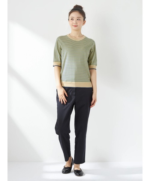 McGREGOR（マックレガー）の「マルチボーダーニット（ニット/セーター・レディース・ライム/スモークピンク/ネイビー・M/L）」の4枚目の写真