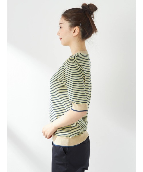 McGREGOR（マックレガー）の「マルチボーダーニット（ニット/セーター・レディース・ライム/スモークピンク/ネイビー・M/L）」の5枚目の写真