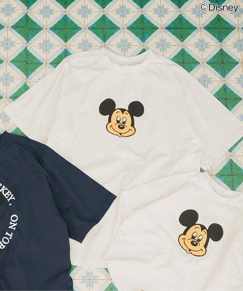 ディズニーキャラクター Tシャツ 100cm以上 リンク】ディズニーキャラクター/大人ラグランTシャツ（Tシャツ