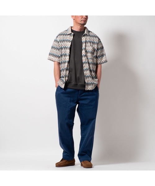 BAYBLO（ベイブロ）の「(SA) レースシアー 総柄 半袖シャツ（シャツ/ブラウス・メンズ・ホワイト系その他/レッド系その他/グリーン系その他/ブラウン系その他・L/M/LL）」の13枚目の写真