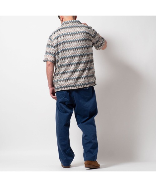 BAYBLO（ベイブロ）の「(SA) レースシアー 総柄 半袖シャツ（シャツ/ブラウス・メンズ・ホワイト系その他/レッド系その他/グリーン系その他/ブラウン系その他・L/M/LL）」の14枚目の写真