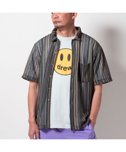 BAYBLO（ベイブロ）の「(SA) レースシアー 総柄 半袖シャツ（シャツ/ブラウス・メンズ・ホワイト系その他/レッド系その他/グリーン系その他/ブラウン系その他・L/M/LL）」の20枚目の写真