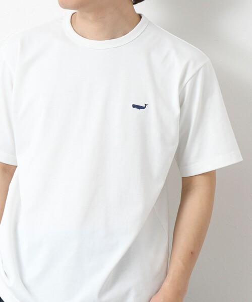 NOLLEY’S（ノーリーズ）の「《吸水速乾・UVカット》クジラTee 25SS（Tシャツ/カットソー・メンズ・ブラック/グレイッシュベージュ/ホワイト/ネイビー・M/L/XL/S）」の2枚目の写真