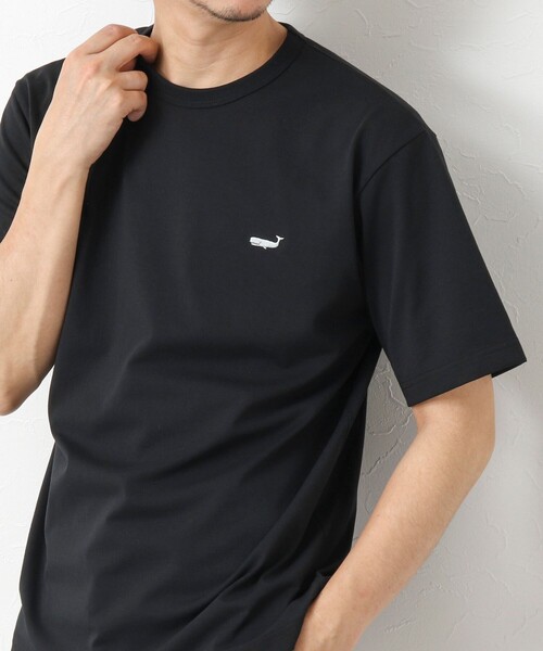 NOLLEY’S（ノーリーズ）の「《吸水速乾・UVカット》クジラTee 25SS（Tシャツ/カットソー・メンズ・ブラック/グレイッシュベージュ/ホワイト/ネイビー・M/L/XL/S）」の3枚目の写真