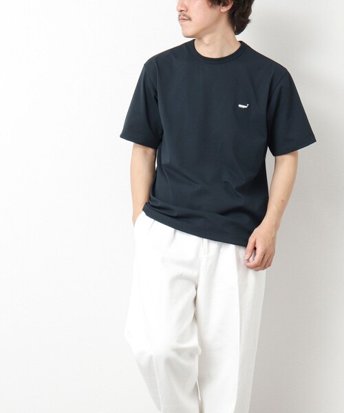 NOLLEY’S（ノーリーズ）の「《吸水速乾・UVカット》クジラTee 25SS（Tシャツ/カットソー・メンズ・ブラック/グレイッシュベージュ/ホワイト/ネイビー・M/L/XL/S）」の11枚目の写真