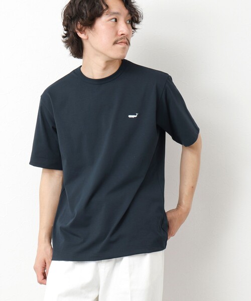 NOLLEY’S（ノーリーズ）の「《吸水速乾・UVカット》クジラTee 25SS（Tシャツ/カットソー・メンズ・ブラック/グレイッシュベージュ/ホワイト/ネイビー・M/L/XL/S）」の12枚目の写真