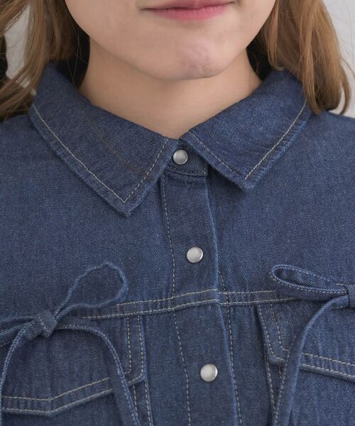 ems excite（エムズエキサイト）の「リボン付デニムSH（シャツ/ブラウス・レディース・インディゴブルー/ブラック/ホワイト系その他・FREE）」の11枚目の写真