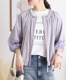 EGLANTINE シアージップジャケット 7分袖シースルー